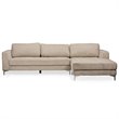 Baxton Studio Agnew Right Facing Sectional in Light Beige