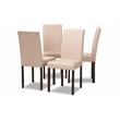 Baxton Studio Andrew Dining Side Chair in Beige (Set of 4)