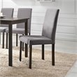 Baxton Studio Andrew Dining Side Chair in Gray and Espresso (Set of 4)
