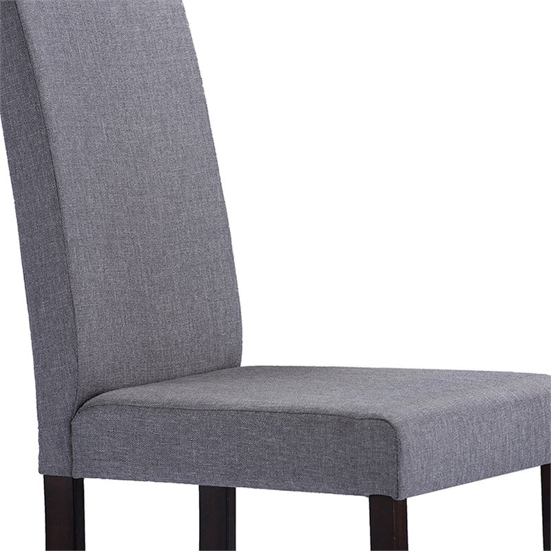Baxton Studio Andrew Dining Side Chair in Gray and Espresso (Set of 4)