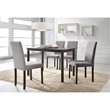 Baxton Studio Andrew Dining Side Chair in Gray and Espresso (Set of 4)