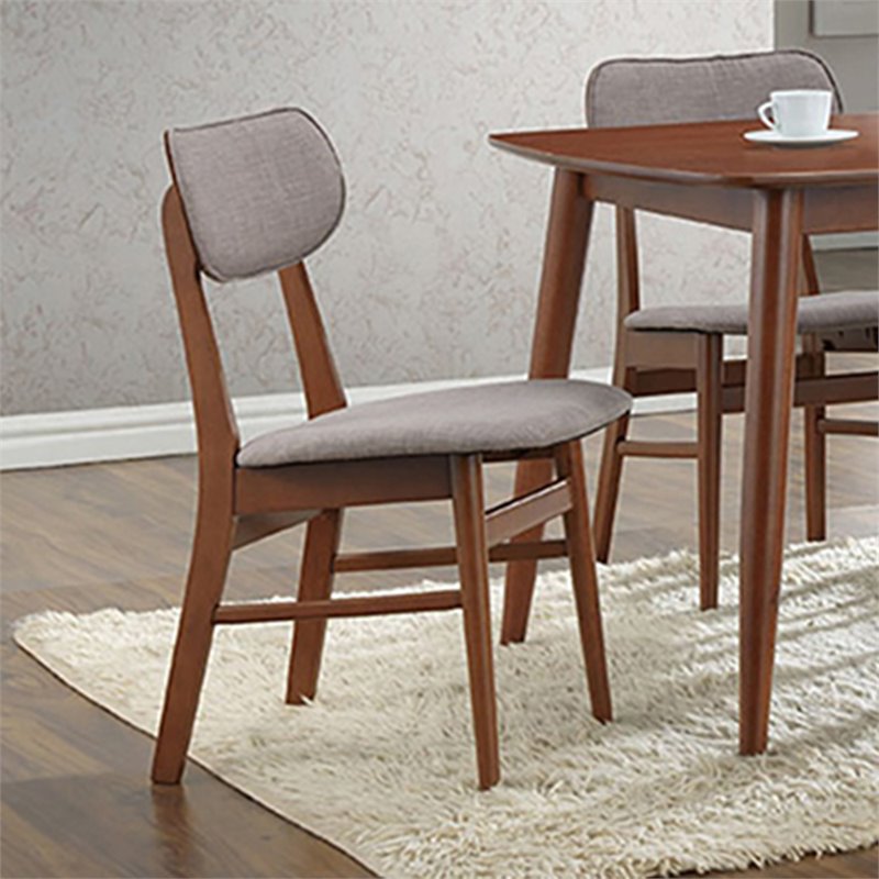 Baxton Studio Sacramento Dining Side Chair in Gray Set of 2