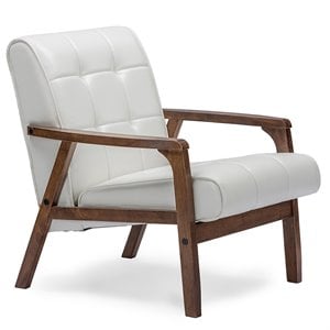 baxton studio masterpieces accent chair in white