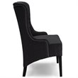 Baxton Studio Vincent Tufted Wingback Accent Chair in Gray and Black
