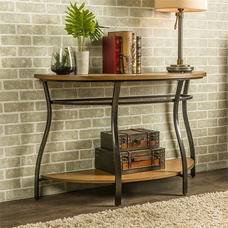 Baxton Studio Newcastle Console Table in Black and Brown