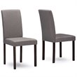 Baxton Studio Andrew 5 Piece Dining Set in Espresso and Gray