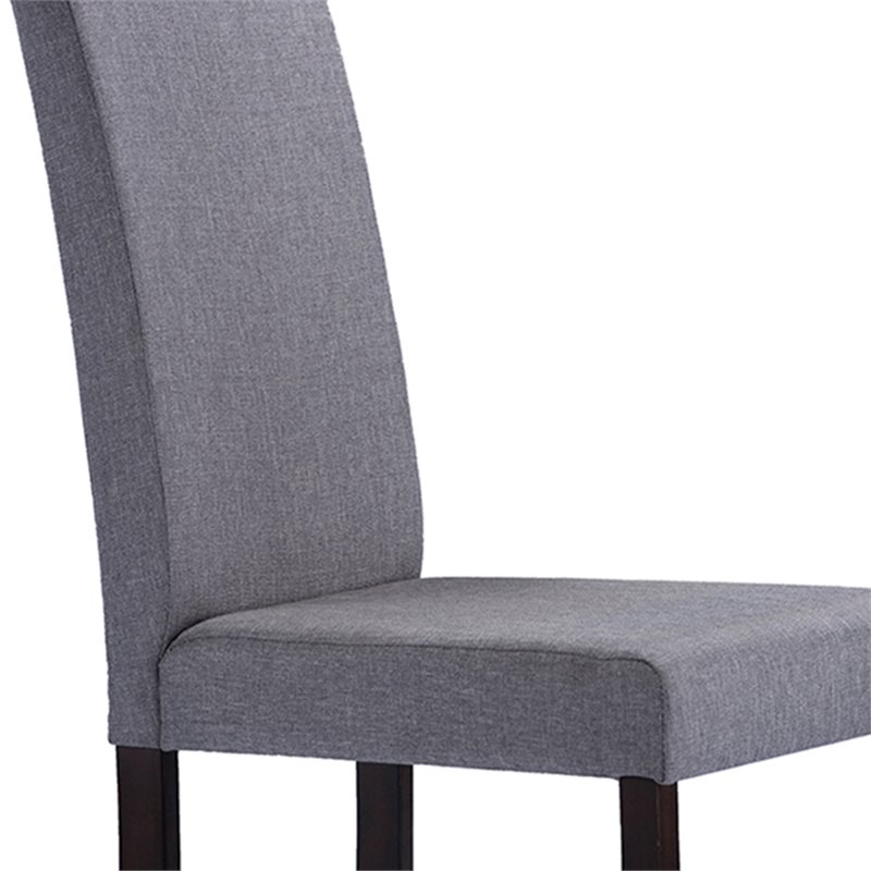 Baxton Studio Andrew 5 Piece Dining Set in Espresso and Gray