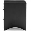 Baxton Studio Dorian 2 Drawer Faux Leather Nightstand in Black