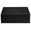 Baxton Studio Dorian 2 Drawer Faux Leather Nightstand in Black