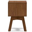 Baxton Studio Warwick 2 Drawer End Table in Walnut and White