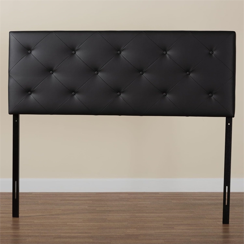 Baxton Studio Baltimore Faux Leather Tufted King Panel Headboard