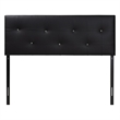 Baxton Studio Dalini Faux Leather Tufted King Panel Headboard in Black