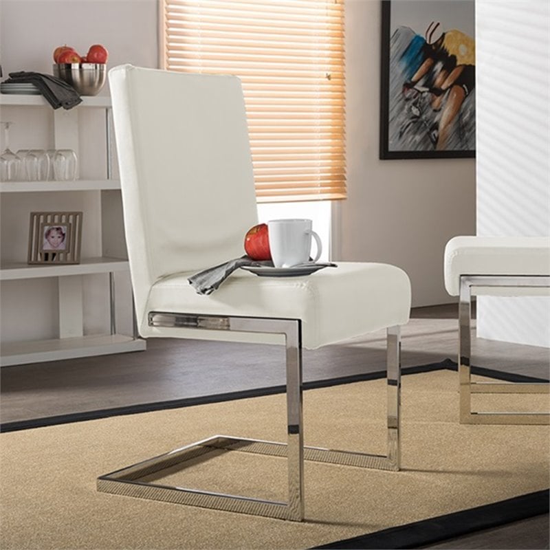 Baxton Studio Toulan Faux Leather Dining Side Chair (Set of 2)