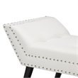 Baxton Studio Tamblin Faux Leather Tufted Ottoman Bench in White