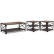 Baxton Studio Greyson 3 Piece Coffee Table Set in Antique Bronze