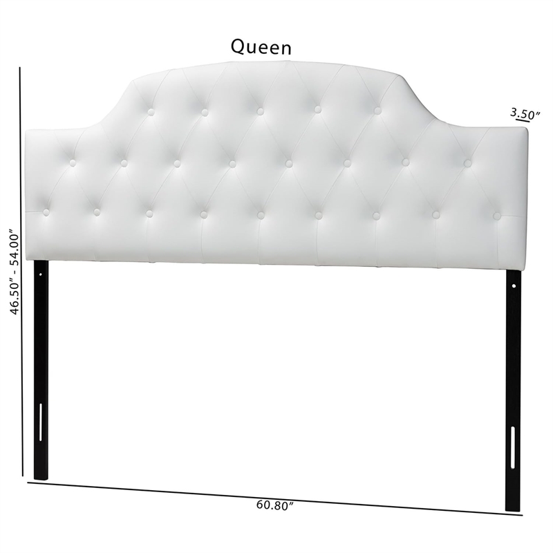 Baxton Studio Morris Faux Leather Tufted Queen Panel Headboard