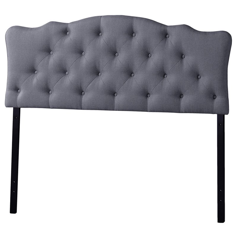 Baxton Studio Rita Tufted Queen Panel Headboard in Gray