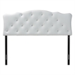Baxton Studio Rita Faux Leather Tufted Full Panel Headboard in White