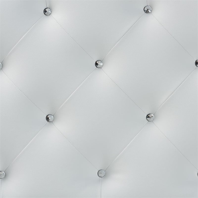 Baxton Studio Rita Faux Leather Tufted Full Panel Headboard in White