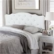 Baxton Studio Rita Faux Leather Tufted Full Panel Headboard in White