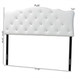 Baxton Studio Rita Faux Leather Tufted Full Panel Headboard in White