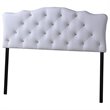 Baxton Studio Rita Faux Leather Tufted Queen Panel Headboard in White