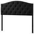 Baxton Studio Myra Faux Leather Tufted Queen Panel Headboard in Black