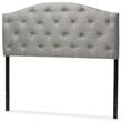 Baxton Studio Myra Tufted Full Panel Headboard in Gray