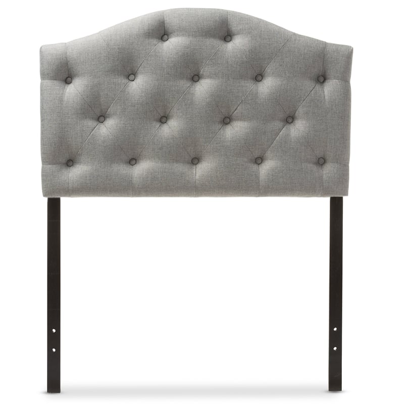Baxton Studio Myra Tufted Queen Panel Headboard in Gray