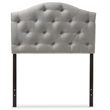 Baxton Studio Myra Tufted Queen Panel Headboard in Gray