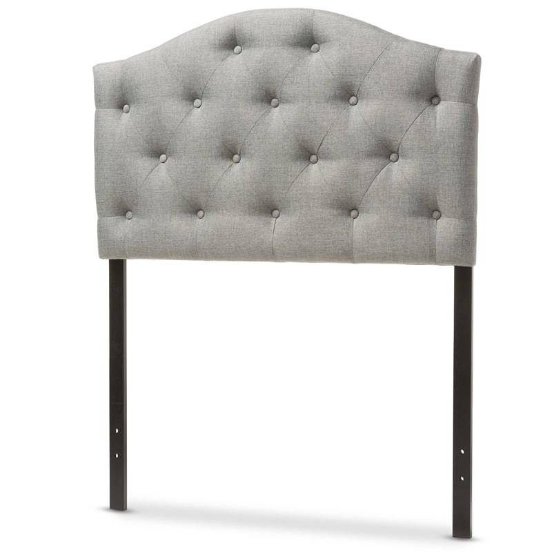 Baxton Studio Myra Tufted Queen Panel Headboard in Gray