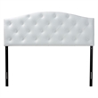 Baxton Studio Myra Faux Leather Tufted Full Panel Headboard in White