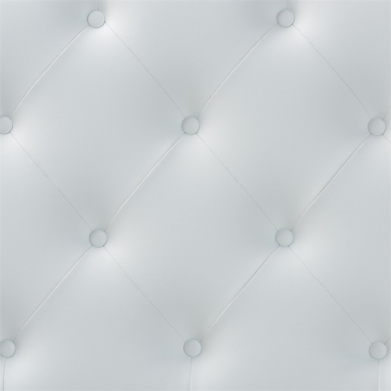 Baxton Studio Myra Faux Leather Tufted Full Panel Headboard in White