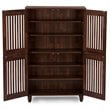 Baxton Studio Fernanda 4 Door Tall Shoe Cabinet in Oak Brown