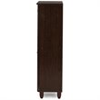 Baxton Studio Winda 4 Door Shoe Cabinet in Dark Brown