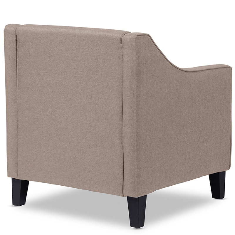 Baxton Studio Vienna Tufted Accent Chair in Beige and Black