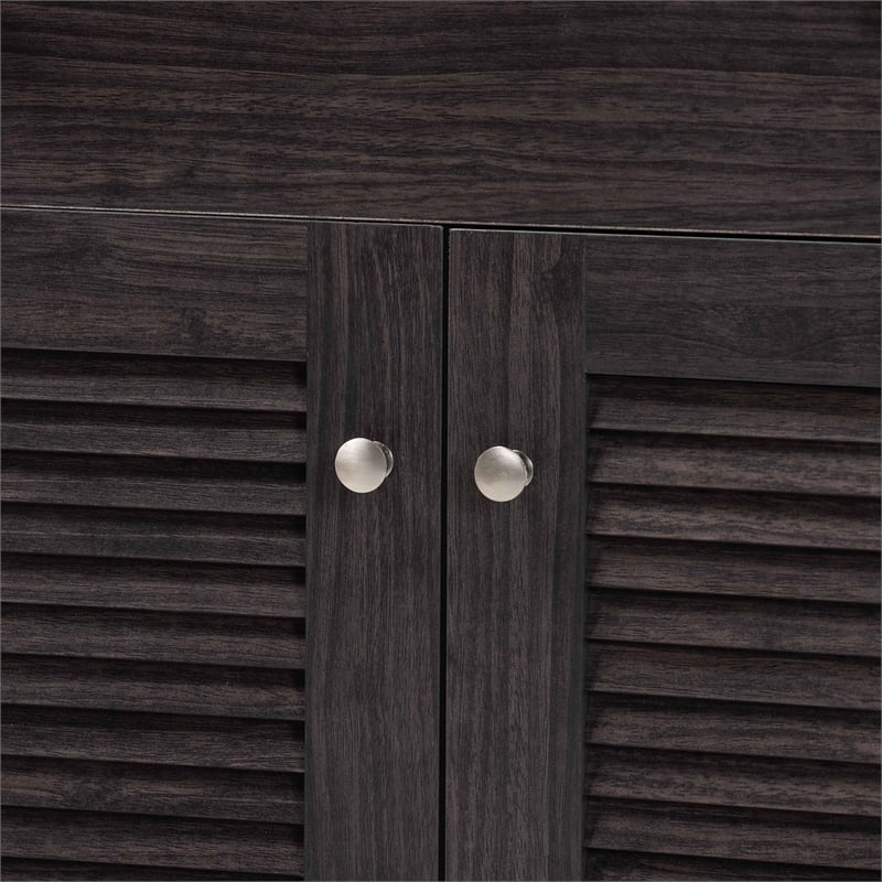 Baxton Studio Agni China Cabinet in Dark Brown