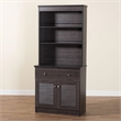Baxton Studio Agni China Cabinet in Dark Brown