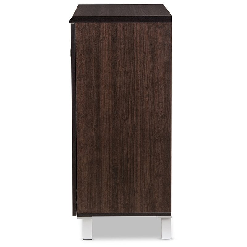 Baxton Studio Excel Sideboard in Dark Brown - Engineered Wood