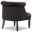 Baxton Studio Flax Velvet Accent Chair in Black