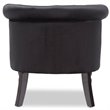 Baxton Studio Flax Velvet Accent Chair in Black