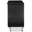 Baxton Studio Enzo 6 Drawer Faux Leather Double Dresser in Black