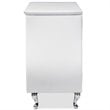 Baxton Studio Enzo 6 Drawer Faux Leather Double Dresser in Matte White