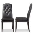 Baxton Studio Dylin Faux Leather Tufted Dining Side Chair (Set of 2)