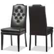 Baxton Studio Dylin Faux Leather Tufted Dining Side Chair (Set of 2)