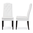 Baxton Studio Dylin Faux Leather Tufted Dining Side Chair (Set of 2)
