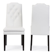 Baxton Studio Dylin Faux Leather Tufted Dining Side Chair (Set of 2)