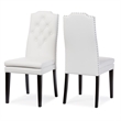 Baxton Studio Dylin Faux Leather Tufted Dining Side Chair (Set of 2)