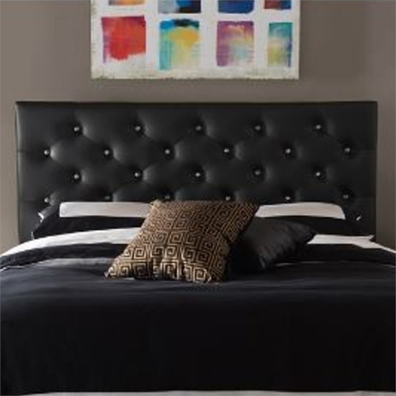 Baxton Studio Viviana Faux Leather Tufted Full Panel Headboard