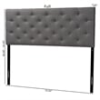 Baxton Studio Viviana Tufted Full Panel Headboard in Gray